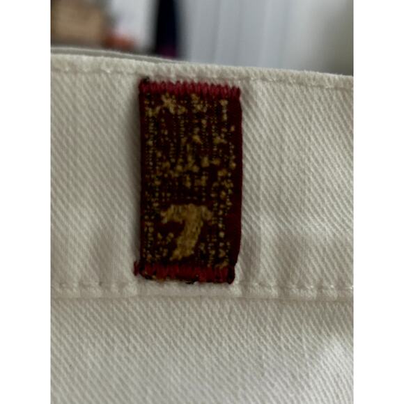 7 For All Mankind Jeans, White, Straight Legged, Size 31 - Picture 6 of 6